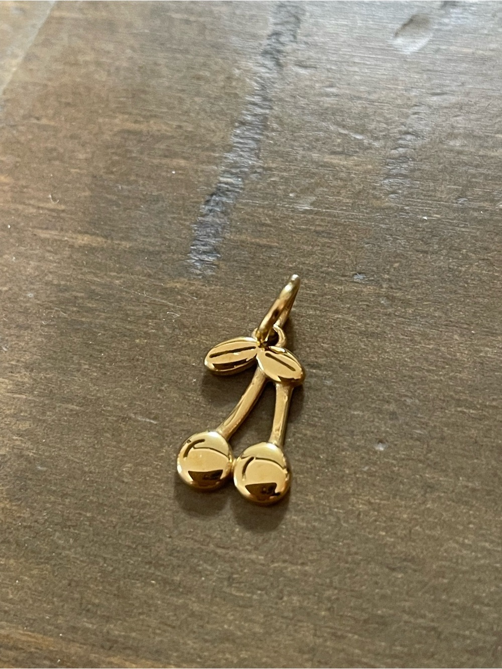 NWOT Gold Cherry Charm